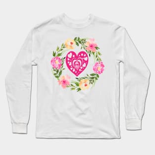 FLOWER HEART ART Long Sleeve T-Shirt